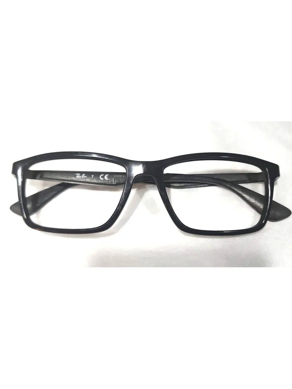 Ray Ban RB7056 2000 Black Square Eyeglasses Frame 53-17 145 Read Striped Screws